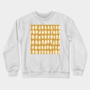 Distressed Ivory on Gold Crewneck Sweatshirt